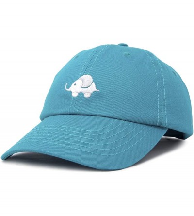 Baseball Caps Cute Elephant Hat Cotton Baseball Cap - Teal - C818LHSTR22 $14.01