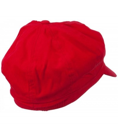 Newsboy Caps Circle Mario and Luigi Embroidered Cotton Newsboy Cap - Red - CH11ND5ITLX $16.04