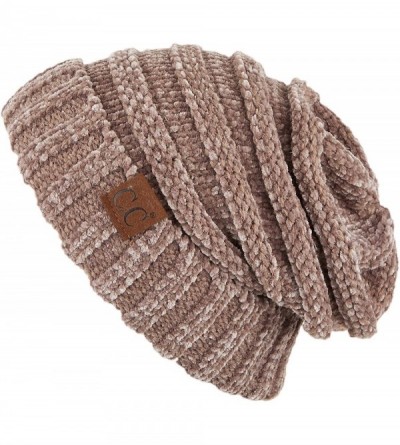 Skullies & Beanies Hatsandscarf Exclusives Unisex Beanie Oversized Slouchy Cable Knit Beanie (HAT-100) - Taupe Chenille - CJ1...