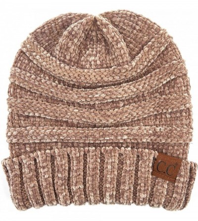 Skullies & Beanies Hatsandscarf Exclusives Unisex Beanie Oversized Slouchy Cable Knit Beanie (HAT-100) - Taupe Chenille - CJ1...