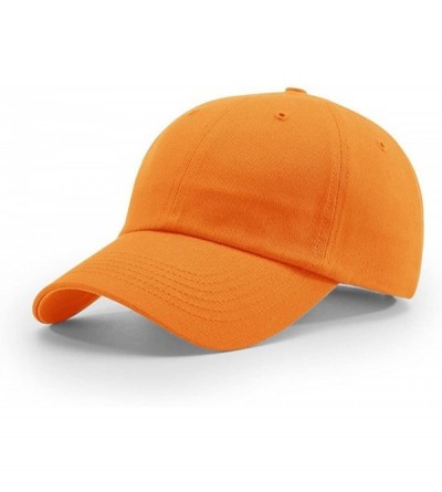 Baseball Caps R65 Unstructured Twill OSFA Baseball HAT Cap - Orange - CS186XH0R8R $10.18