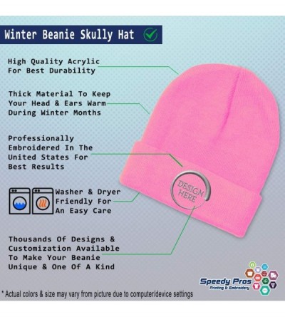 Skullies & Beanies Custom Beanie for Men & Women Panda Bear Face Embroidery Acrylic Skull Cap Hat - Soft Pink - CF18ZS2O3HA $...