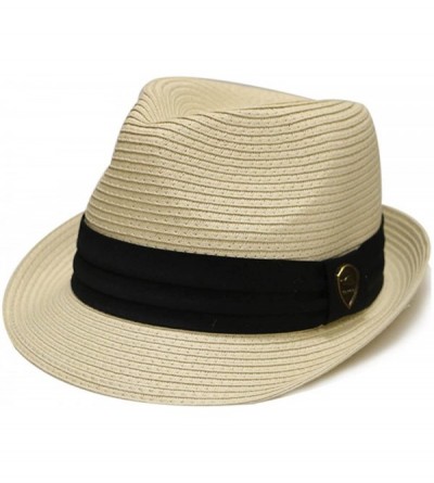Sun Hats Pamoa Pms510 Dent Trilby Summer Fedora Hat - 490 Natural - CN12F8OJM0N $11.80