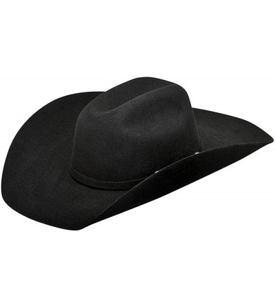 Cowboy Hats Youth Wool Maverick Crown Self Band 3 Pc Buckle Hat - CN17YRC7XQ8 $60.43