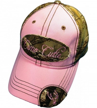 Sun Hats Woman's Realtree Camo Hat with Pink Trim Woman's Camo Ball Cap - CZ11O0Q2XTD $16.38