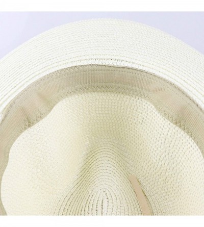 Sun Hats Women Straw Panama Hat Felt Fedora Beach Sun Hat Vintage Headband Wide Brim Straw Roll up Hat UPF 30+ - CX1947RE3UE ...