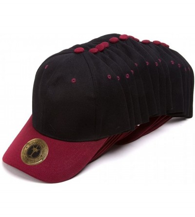 Baseball Caps 12-Pack Adjustable Baseball Hat - C1127DPT0K7 $22.46