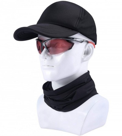 Balaclavas Summer Neck Gaiter Face Scarf/Neck Cover/Face Cover for Sun Protection Headwear Hear Warp - Gray+black - CF197T6WI...