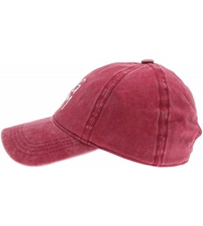 Baseball Caps Baseball Dad Hat Vintage Washed Cotton Low Profile Embroidered Adjustable Baseball Caps - Dog Mom - Burgundy - ...
