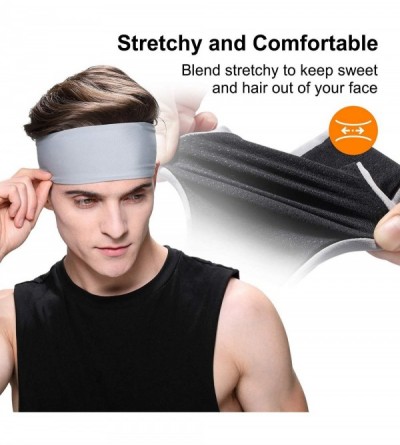 Headbands Headbands Sweatbands Performance Hairbands - 04.gray+gray+gray - CU18EXZTYKK $10.63
