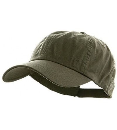 Baseball Caps Mega Cap Low Profile Velcro Adjustable Cotton Twill Cap- Olive-One Size - C71281GPPB5 $8.71