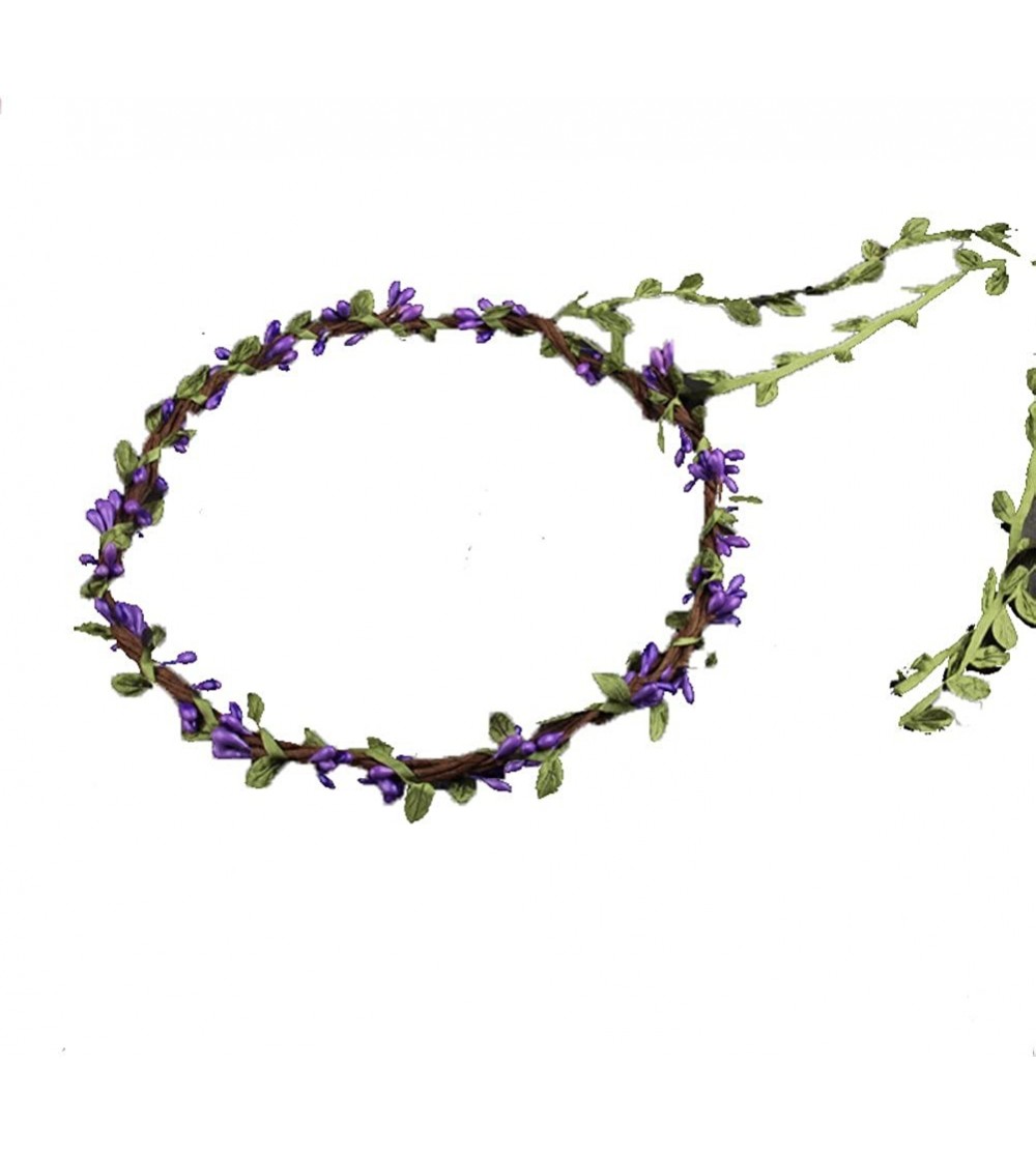 Headbands Flower Berries Crown Headband for Wedding Festivals HH7 - Berry Purple - C212MYPITDX $7.42