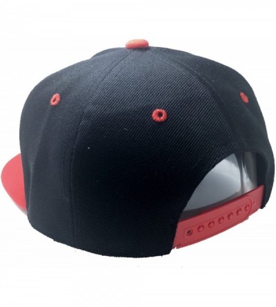 Baseball Caps RED RIOT HAT in Black with RED Brim - Red - CQ18H6CW4QC $31.63