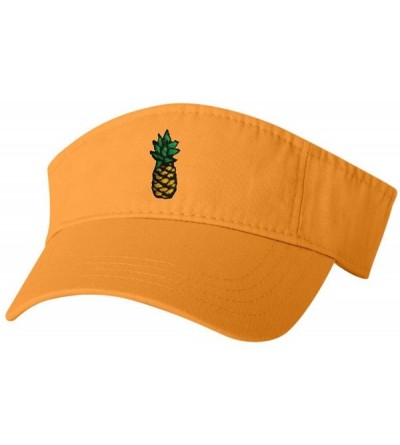 Visors Adult Pineapple Embroidered Visor Dad Hat - Gold - CZ182XIWLZ4 $18.00