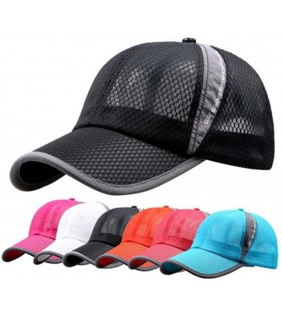 Baseball Caps Unisex Summer Baseball Hat Sun Cap Lightweight Mesh Quick Dry Hats Adjustable Cap Cooling Sports Caps - Navy Bl...