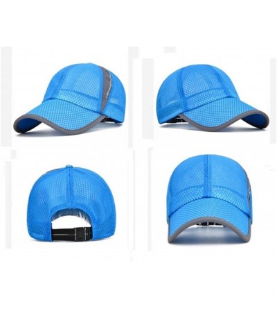 Baseball Caps Unisex Summer Baseball Hat Sun Cap Lightweight Mesh Quick Dry Hats Adjustable Cap Cooling Sports Caps - Navy Bl...