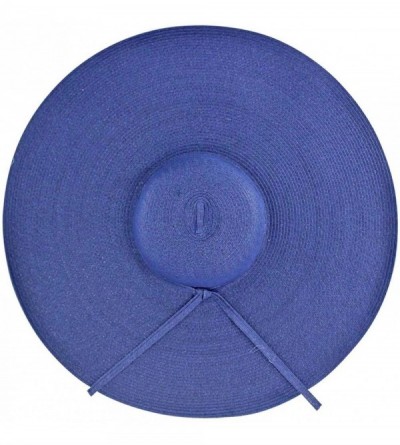 Sun Hats Dramatic Floppy Hat with Oversized Brim - Navy Blue - C8125BTR0Z9 $28.83