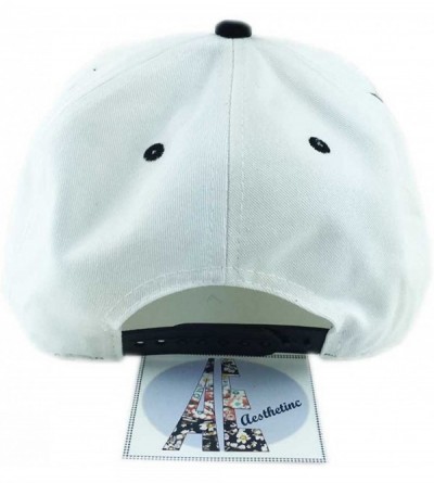 Baseball Caps Classic Paisley Bandana Print Flat Bill Cap Hat Snapback - White Black - CL12O25ZSID $16.85