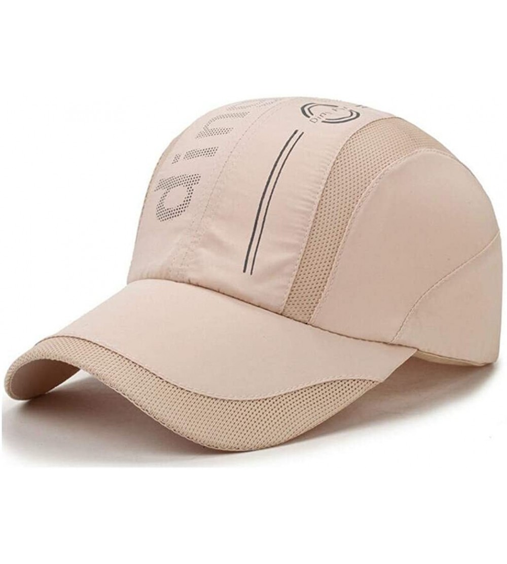 Baseball Caps Quick Dry Sports Cap Unisex Sun Hat Summer UV Protection Outdoor Cap - Beige - CT18T9W88EE $11.10