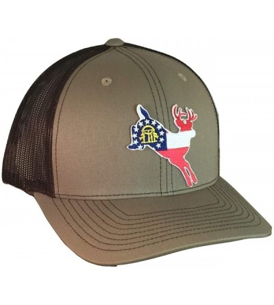 Baseball Caps GA Whitetail - Adjustable Cap - Tan/Coffee - CW18I6U423D $34.83