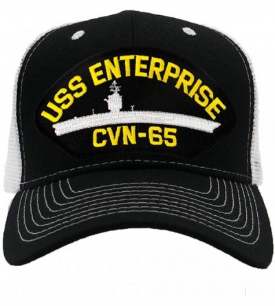 Baseball Caps USS Enterprise CVN-65 Hat/Ballcap Adjustable One Size Fits Most - Mesh-back Black & White - CH18SGULUNS $25.54