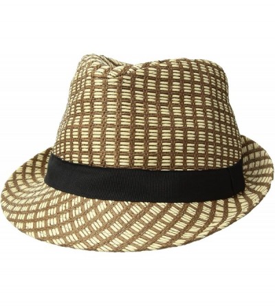 Fedoras Men/Women Summer Classic Short Brim Beach Sun Hat Straw Fedora Hat - 738_brown - CV11YANJRSZ $32.12