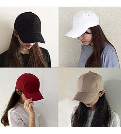 Baseball Caps Men Women Sports Hat Add Your Personalized Design Adjustable Baseball Caps - Red - CK18G46NAHZ $12.22
