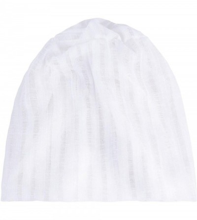 Skullies & Beanies Women's Chemo Hat Beanie Scarf Liner for Turban Hat Headwear for Cancer - 2 Pack White & Black - CE18WEZ02...