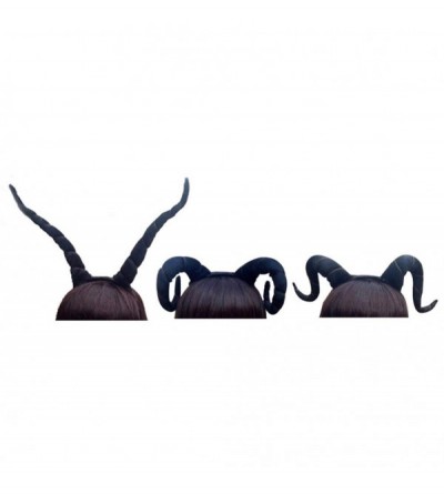 Headbands Ram Horns Headband - Cosplay Horns - Costume Horns - Goat Horns - Antelope Horns - Black - Black - C418WMTISOL $15.98