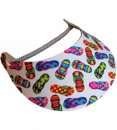 Visors Assorted Novelty Patterns Perfect for Summer! Made in The USA!! - Flip Flops 4 - CH18SZX28KK $11.75