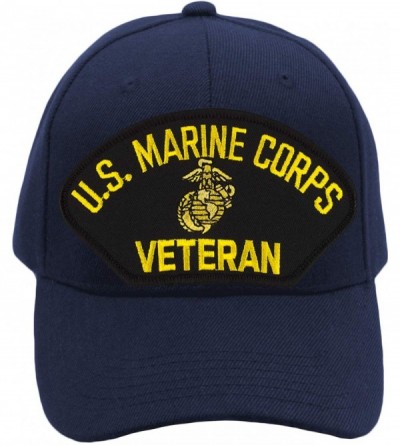 Baseball Caps US Marine Corps Veteran Hat/Ballcap Adjustable One Size Fits Most - Navy Blue - CR18IHKI99W $19.83
