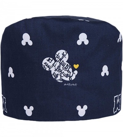 Skullies & Beanies Cute Printed Working Cap Bouffant Turban Cap with Sweatband Adjustable Tie Back Hats for Women/Me - Style ...