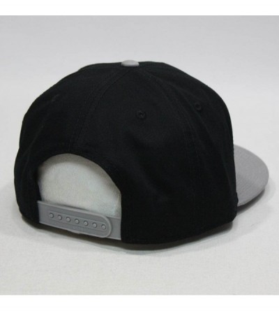 Baseball Caps Premium Plain Cotton Twill Adjustable Flat Bill Snapback Hats Baseball Caps - 70 Gray/Black - C912MSKBZ0F $12.16