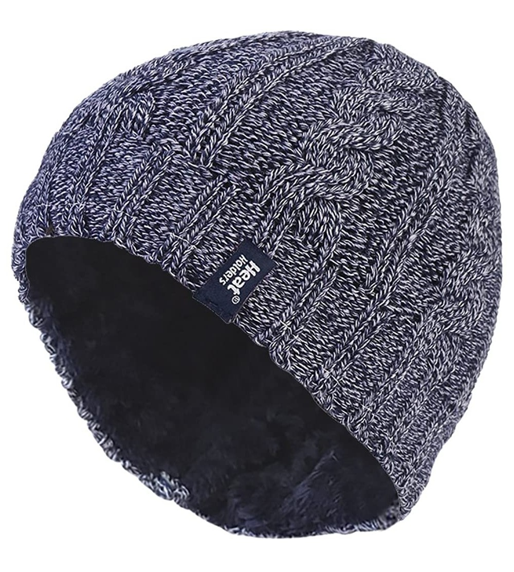 Skullies & Beanies Women's Thermal Fleece Cable Knit Winter Hat 3.4 Tog - One Size (Blue) - CA1225SGF7N $23.72