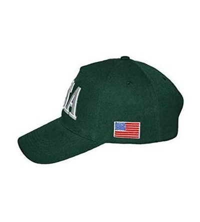 Baseball Caps USA Baseball Cap Polo Style Adjustable Embroidered Dad Hat with American Flag for Men and Women - 0.usa Green -...