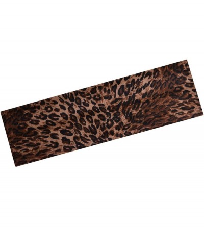 Headbands (Set of 3) Leopard Animal Print Stretch Headband - Pink / Green / Brown - CH11YKTZH5H $12.32