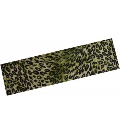 Headbands (Set of 3) Leopard Animal Print Stretch Headband - Pink / Green / Brown - CH11YKTZH5H $12.32