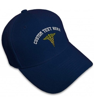 Baseball Caps Custom Baseball Cap Medical Corps Logo Embroidery Dad Hats for Men & Women - Navy - CR18SE2U4U6 $23.84
