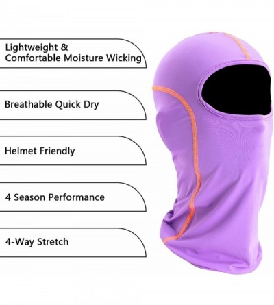 Balaclavas Balaclava Full Face Mask Windproof Sun UV Protection Helmet Liner for Women Men - Purple - CN18SZ2U05W $16.10
