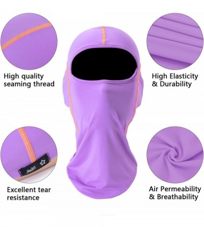 Balaclavas Balaclava Full Face Mask Windproof Sun UV Protection Helmet Liner for Women Men - Purple - CN18SZ2U05W $16.10