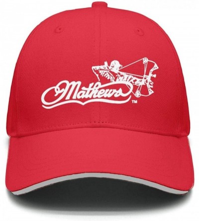 Baseball Caps Unisex Dad Cap Trucker-Mathews-Archery-Hat Casual Breathable Baseball Snapback - Red-132 - C318Q9RO4EZ $15.02