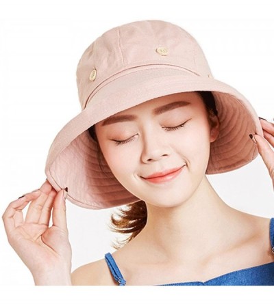 Sun Hats Summer Sun Hats Outdoor UV Protection Wide Large Brim Beach Visor Empty Top Caps for Women - Pink - CA18DD0MW4Q $9.67