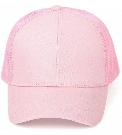 Baseball Caps Personalized Snapback Trucker Hats Custom Unisex Mesh Outdoors Baseball Caps - Pink-1 - CV18R32W4TI $8.56