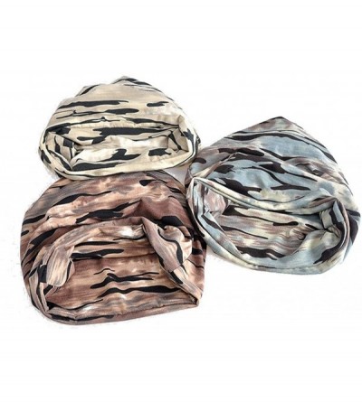 Skullies & Beanies Camouflage Chemo Caps Cancer Headwear Skull Cap Knitted hat Scarf for Womens Mens - 3pack - CM18LWNEXTX $2...