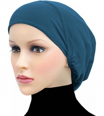 Skullies & Beanies Cotton Beanie Snood Large Hijab Chemo Cap - Slate Blue - CU180Q902C5 $15.24
