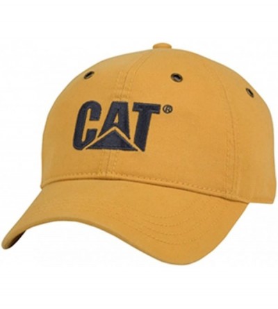 Baseball Caps Caterpillar CAT Mustard Hat w/Grommets - CX11CTHC22X $23.25