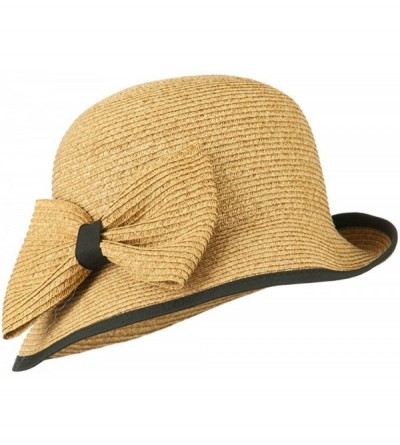 Bucket Hats Women's UPF 50+ Slanted Brim Cloche - Toast - C211VSYES11 $93.07