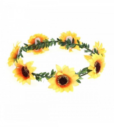 Headbands Floral Headband Sunflower Crown Hair Wreath Flower Garland for Festivals - CB18DS8A8LH $21.42