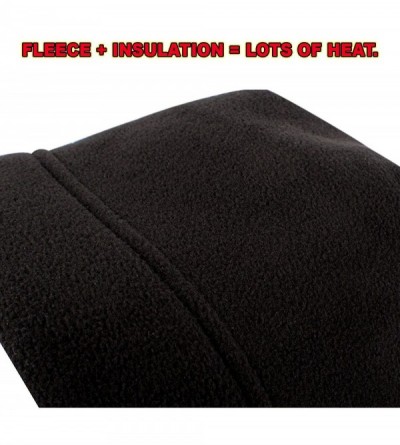 Skullies & Beanies Beanie for Men - Super Soft Insulated Fleece Beanie Hat - Black - CQ12J6ZDH01 $7.17