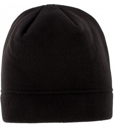Skullies & Beanies Beanie for Men - Super Soft Insulated Fleece Beanie Hat - Black - CQ12J6ZDH01 $7.17